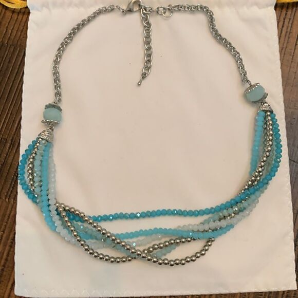 Pretty blues with silver tone - Picture 1 of 2